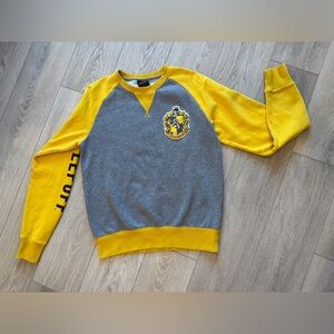 Harry Potter Hufflepuff Sweatshirt M Unisex Pullover Crest Raglan Hogwarts